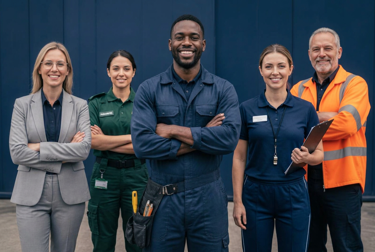 Workers from trades, emergency services, leisure and office roles available for work